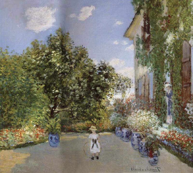 Claude Monet The Artist-s House at Argenteuil China oil painting art